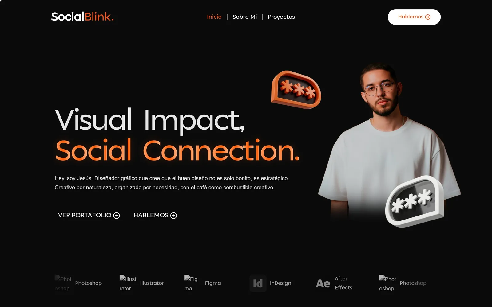 Vista principal de Social Blink